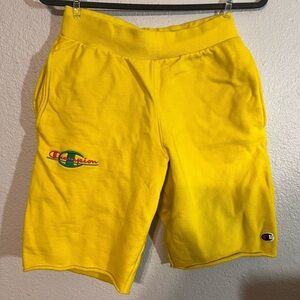 Champion Yellow Cutoff Cotton Shorts